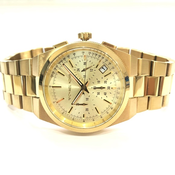 Michael Kors Ladies Gold Watch Chronograph - Picture 1 of 5